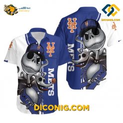 MLB New York Mets Hawaiian Shirt Custom Jack Skellington And Zero