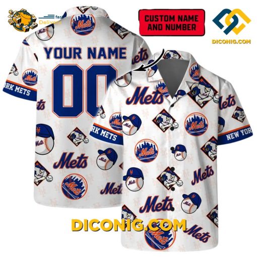 MLB New York Mets Hawaiian Shirt Custom Logo