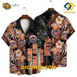 MLB New York Mets Hawaiian Shirt Custom Palm Paradise