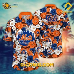 MLB New York Mets Hawaiian Shirt Custom Paper Flower