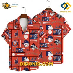 MLB New York Mets Hawaiian Shirt Custom Sunset Beach