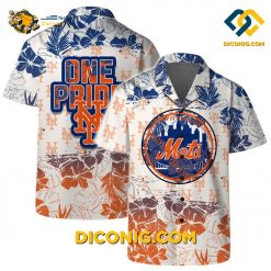 MLB New York Mets Hawaiian Shirt Custom Team Logo One Pride