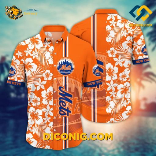 MLB New York Mets Hawaiian Shirt Custom Tiki Breeze