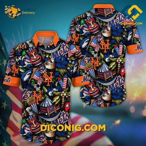 MLB New York Mets Hawaiian Shirt Custom Tropical Fanatics