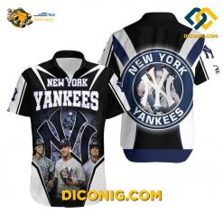 new york yankees hawaiian shirt champions collage