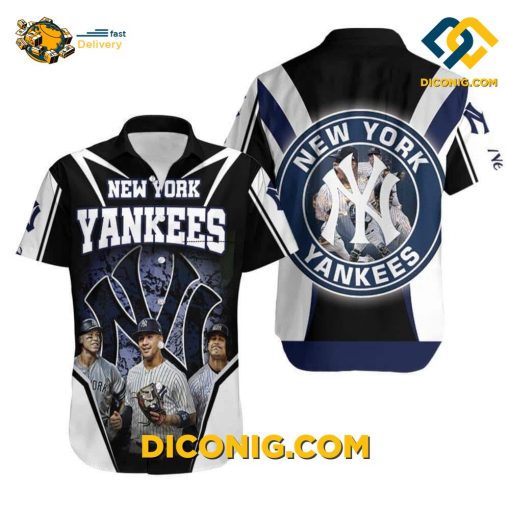 MLB New York Yankees Hawaiian Shirt Custom Champions Collage