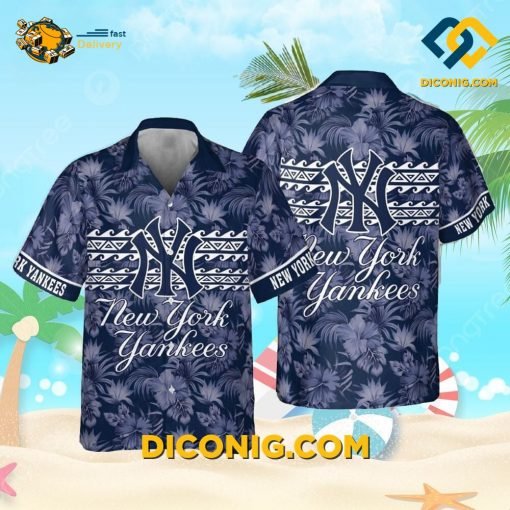 MLB New York Yankees Hawaiian Shirt Custom Coastal Paradise