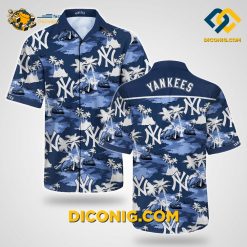 new york yankees hawaiian shirt island camo