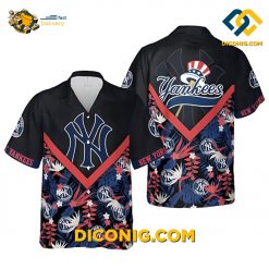 new york yankees hawaiian shirt island vibes chevron