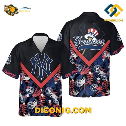 MLB New York Yankees Hawaiian Shirt Custom Island Vibes Chevron