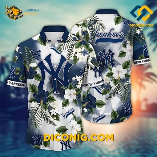 MLB New York Yankees Hawaiian Shirt Custom Jungle Oasis