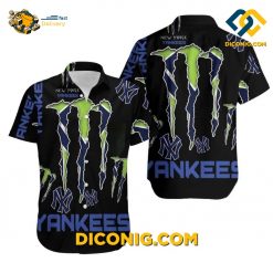 new york yankees hawaiian shirt monster energy burst