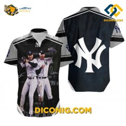 new york yankees hawaiian shirt power duo