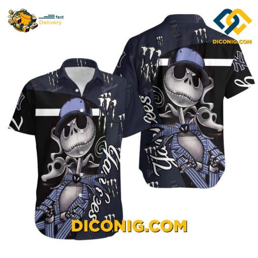 MLB New York Yankees Hawaiian Shirt Custom Skeleton Groove