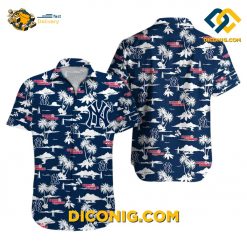 new york yankees hawaiian shirt team logo beachscape summer vibes