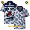 MLB New York Yankees Hawaiian Shirt Custom Team Logo Coconut Tree Pattern