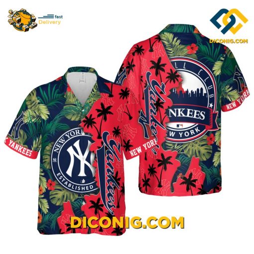 MLB New York Yankees Hawaiian Shirt Custom Tropical Allure