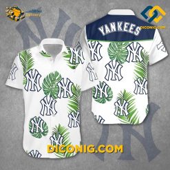 MLB New York Yankees Hawaiian Shirt Custom Tropical Breeze White