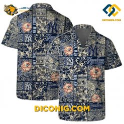 MLB New York Yankees Hawaiian Shirt Custom Vintage Patchwork