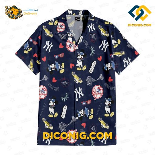 MLB New York Yankees Hawaiian Shirt Custom x Mickey Mouse