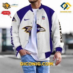 NFL Baltimore Ravens Bomber Jacket Custom Baseball Varsity