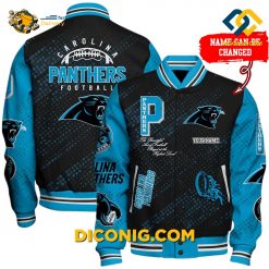 NFL Carolina Panthers Baseball Jacket Custom