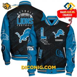 NFL Detroit Lions Baseball Jacket Custom