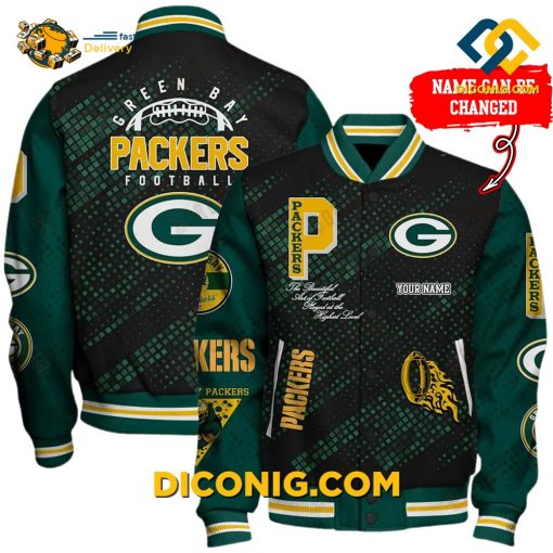 NFL Green Bay Packers Baseball Jacket Custom
