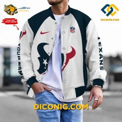 NFL Houston Texans Bomber Jacket Custom Baseball Varsity