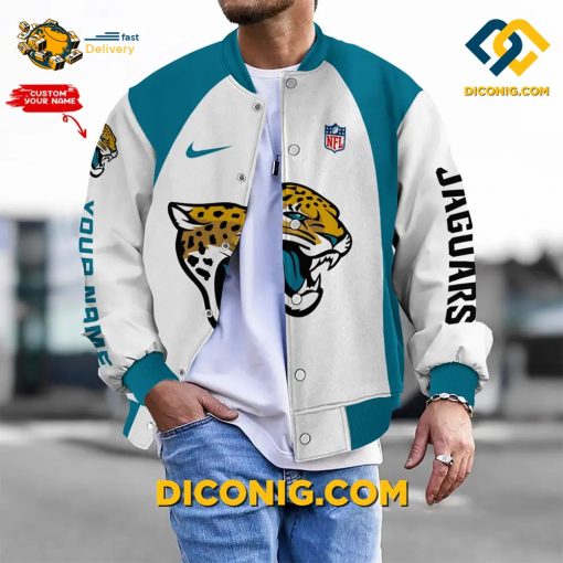 NFL Jacksonville Jaguars Bomber Jacket Custom Baseball Varsity