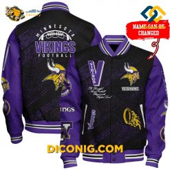 NFL Minnesota Vikings Baseball Jacket Custom