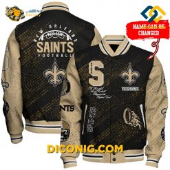 NFL New Orleans Saints Baseball Jacket Custom