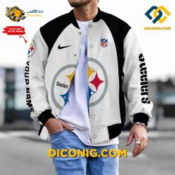 NFL Pittsburgh Steelers Bomber Jacket Custom Baseball Varsity