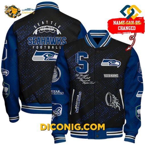 NFL Seattle Seahawks Baseball Jacket Custom