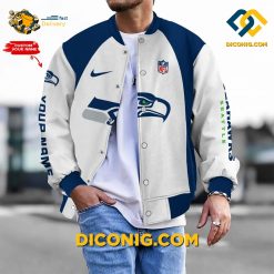 NFL Seattle Seahawks Bomber Jacket Custom Baseball Varsity