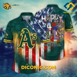 MLB Oakland Athletics Hawaiian Shirt Custom 4th of July