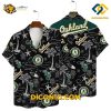 MLB Oakland Athletics Hawaiian Shirt Custom Black Tropic