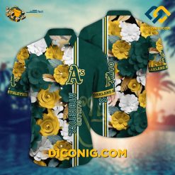 MLB Oakland Athletics Hawaiian Shirt Custom Bold Blossom