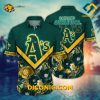 MLB Oakland Athletics Hawaiian Shirt Custom Chevron Bloom