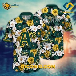 MLB Oakland Athletics Hawaiian Shirt Custom Daisy Bloom