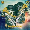 MLB Oakland Athletics Hawaiian Shirt Custom Floral Swirl