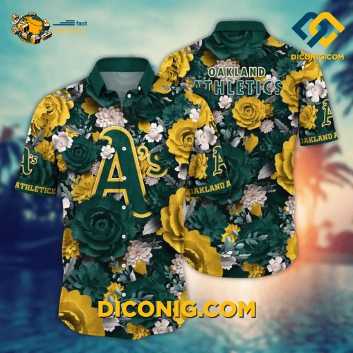 MLB Oakland Athletics Hawaiian Shirt Custom Golden Garden