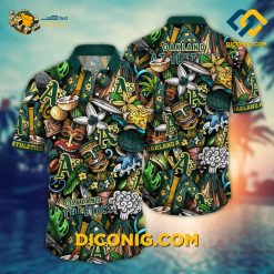MLB Oakland Athletics Hawaiian Shirt Custom Island Tiki