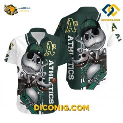 MLB Oakland Athletics Hawaiian Shirt Custom Jack Skellington And Zero