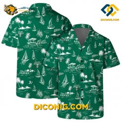 MLB Oakland Athletics Hawaiian Shirt Custom Sailing Paradise