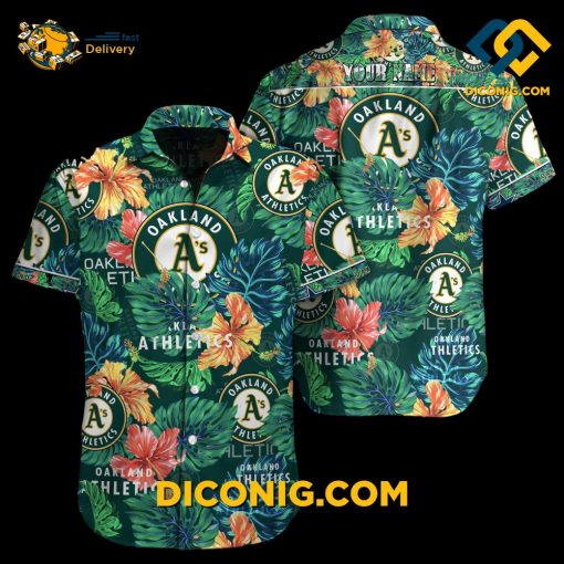 MLB Oakland Athletics Hawaiian Shirt Custom Tropical Blossom