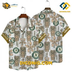 MLB Oakland Athletics Hawaiian Shirt Custom Tropical Tiki
