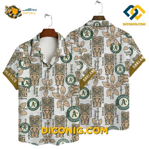 MLB Oakland Athletics Hawaiian Shirt Custom Tropical Tiki