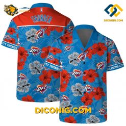 NBA Oklahoma City Thunder Hawaiian Shirt Custom Hibiscus Tropical