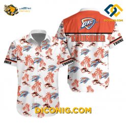 NBA Oklahoma City Thunder Hawaiian Shirt Custom Tropical Sunset